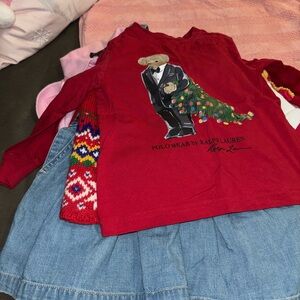 Ralph Lauren Kids Red Polo Bear Tee